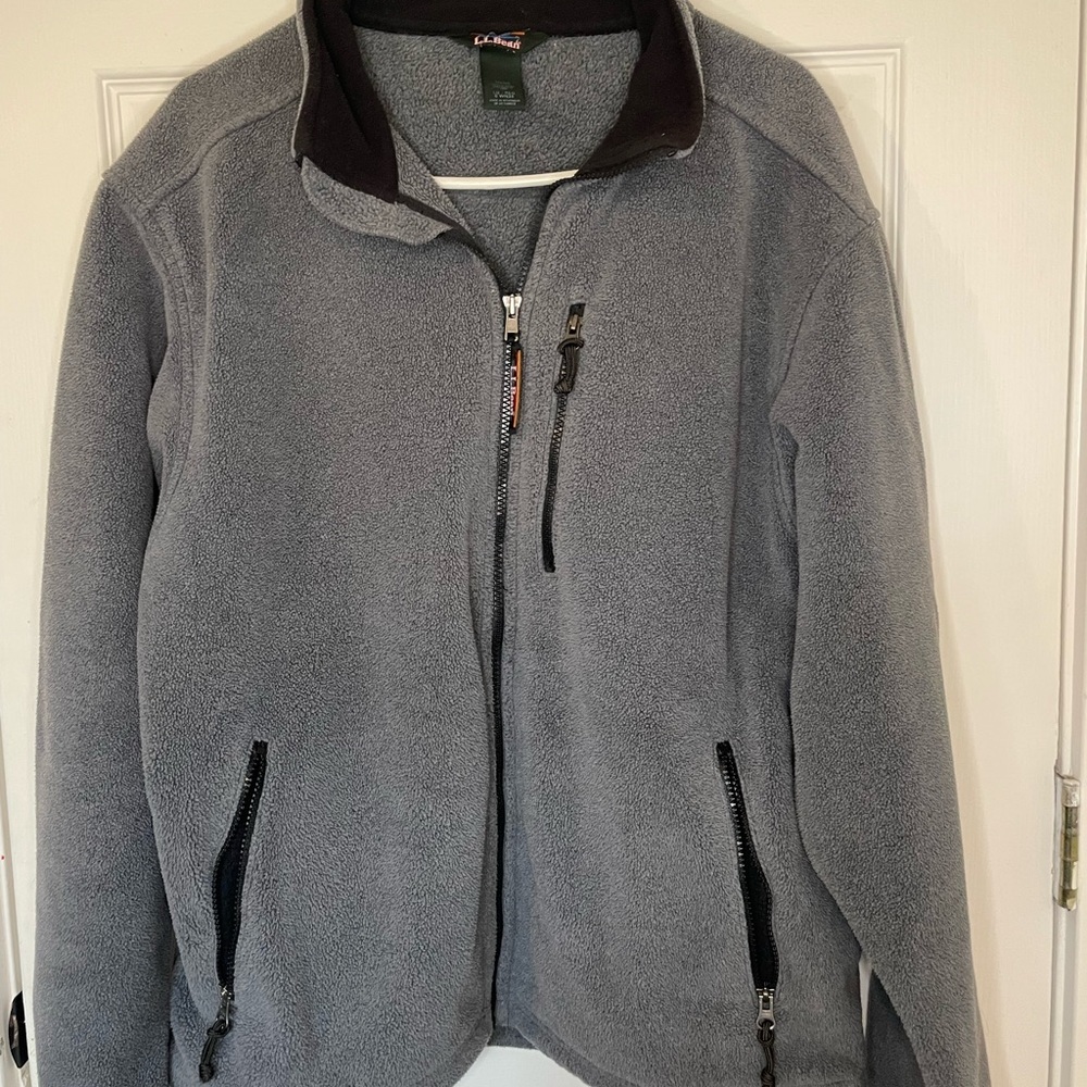 Men's LL. Bean Gray thick Fleece Jacket